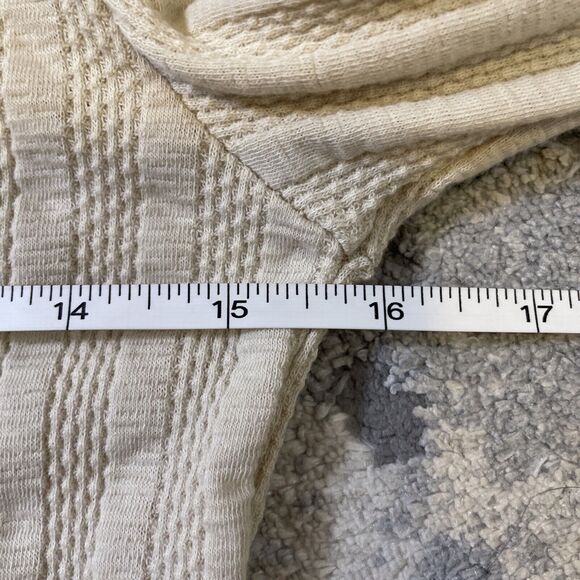 Free People Party in the Back Top Ribbed Knit Open Back w/ Scarf Tie Ivory Small - Picture 8 of 9